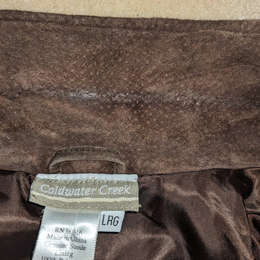 Size L Coldwater Creek Suede Vest - Picture 6 of 7